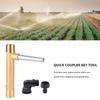 Gold Quick Water Intake Valve Key Brass, Plastic Quick Coupler Key Tool  Hose Connection