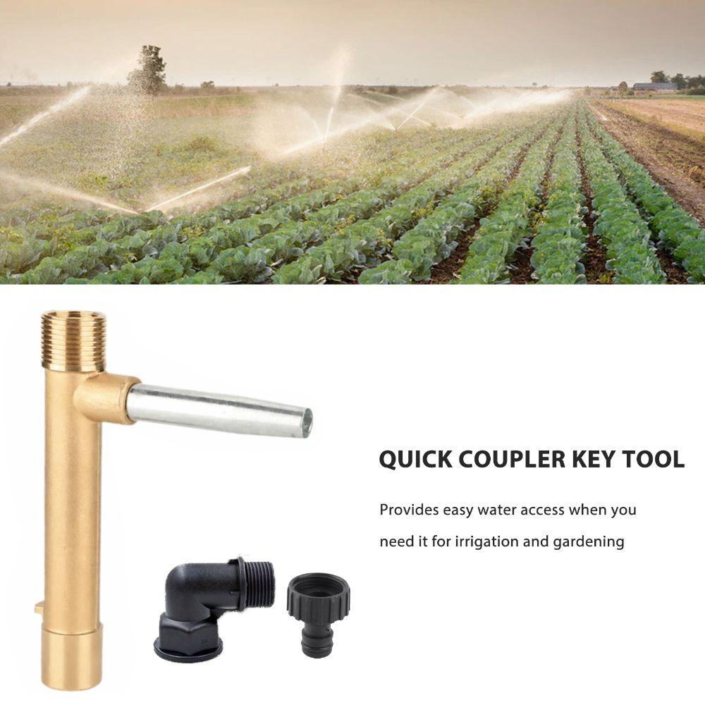 Gold Quick Water Intake Valve Key Brass, Plastic Quick Coupler Key Tool  Hose Connection