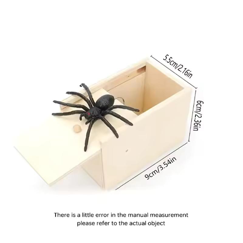 Zabawna Drewniana Sztuczka Żart Praktyczny Żart Domowe Biuro Zabawka Strach Pudełko Dowcip Pająk Dziecko Rodzice Przyjaciel Zabawa Żart Prezent Zaskakujący