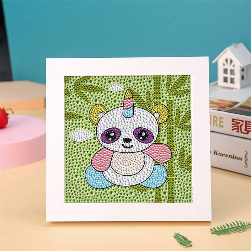 Kids Full Drill 5D Diamond Painting Kit, Cartoon Animal Handmade Diy Diamond Paste Decor Art