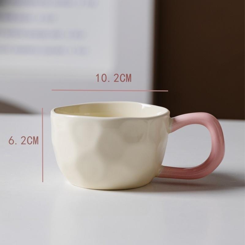 

Ceramic Water Cups High Appearance Level Color Blocking Cups Cute Water Cups for Children and Students Milk Tea Cups Mug Cups