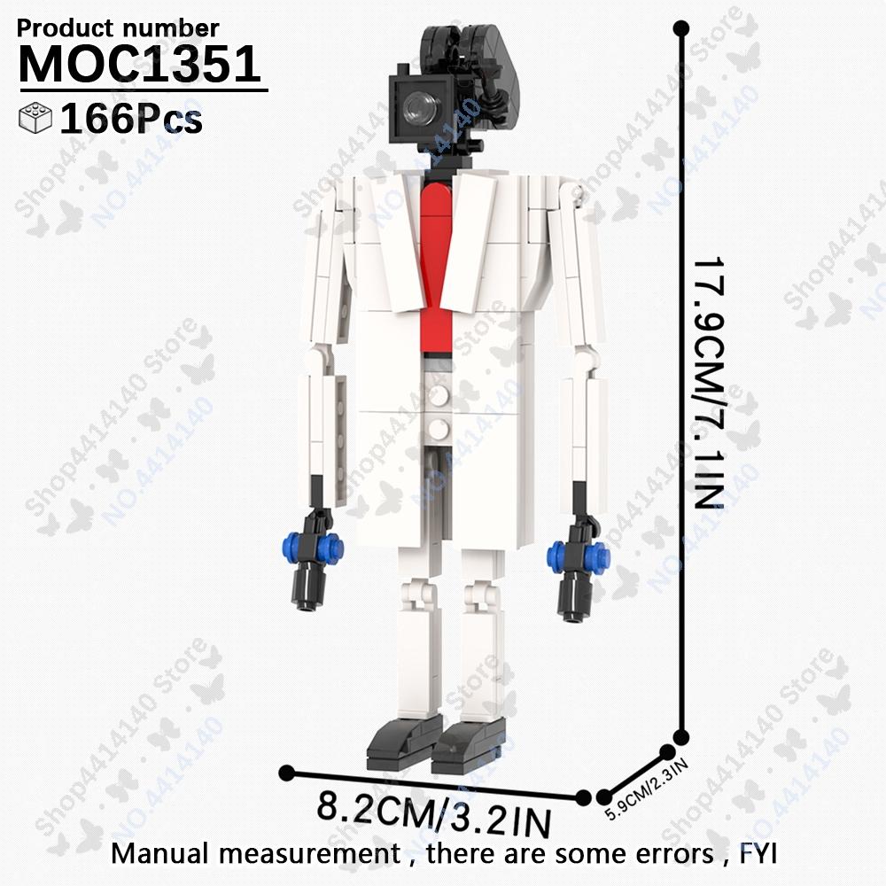 MOOXI Animeserie Skibidi Toalett Figurer Monitorfolk Lydmann Byggeklosser Modell MOC Kloss DIY Montessori Leke Barnegaver