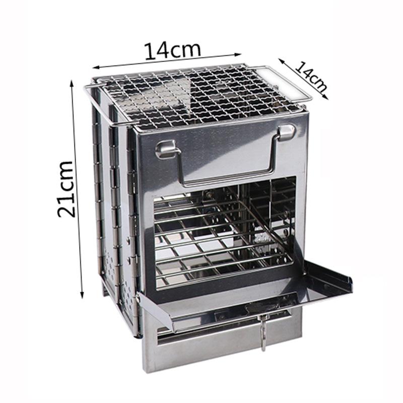 Stainless Steel Folding BBQ Grill for Outdoor Picnic and Camping