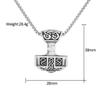 Thor's Hammer Pendant Necklaces for Men's Viking Nordic Celtic Stainless Steel Jewelry Hypoallergenic Amulet Gifts