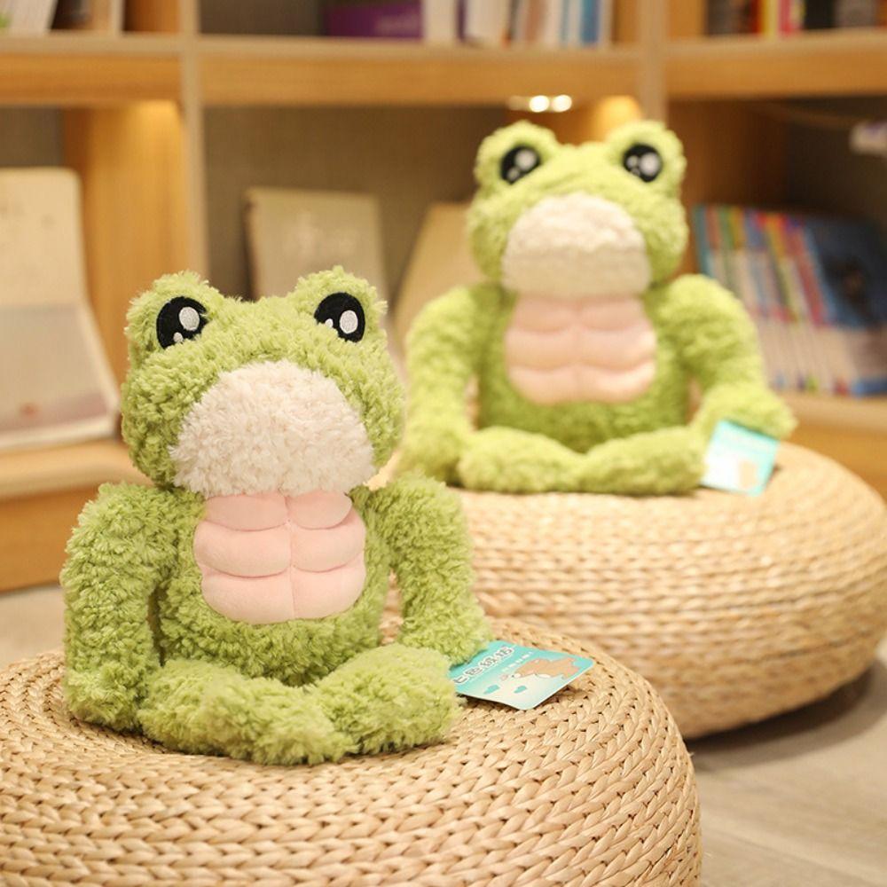 Plushies Muscular Duck Stuffed Animal Fluffy Soft Muscle Frog Doll  Home Decor