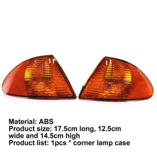 Mascherina Fendinebbia Angolare Accessorio Resistente all'Usura Giallo Sinistro/Destro Alloggiamento Fendinebbia di Parcheggio 63136902765 63136902766 per BMW Serie 3 E46 Berlina 98-01