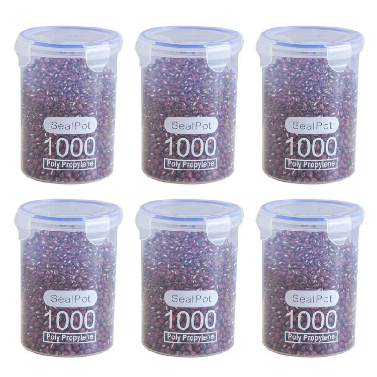Multipurpose Plastic Food Canisters For Rice Nut Spices Transparent Seal Tight Containers for Office Home Use
