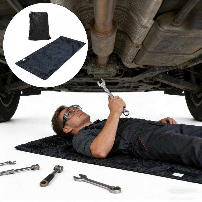 Praktische leichte Reparaturmatte Faltbares Design Inklusive Gurten Mechaniker-Rollbretter für Portabilität & Einfache Reinigung