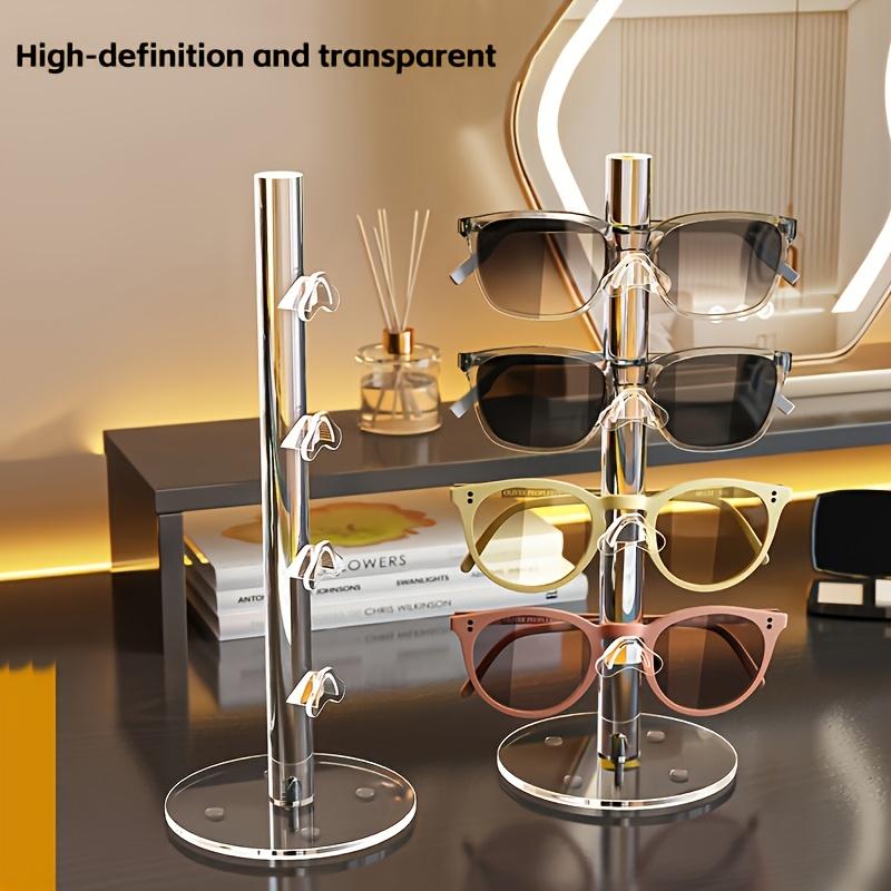 Acrylic Glasses Holder Vertical Sunglasses Organizer Stand Space-Saving Eyewear Display Rack for Home DeskStore Display Rack