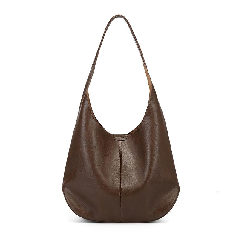 Fashionable and Retro Tote Bag, Casual and Versatile Bucket Bag, Large-capacity Underarm Single-shoulder Bag