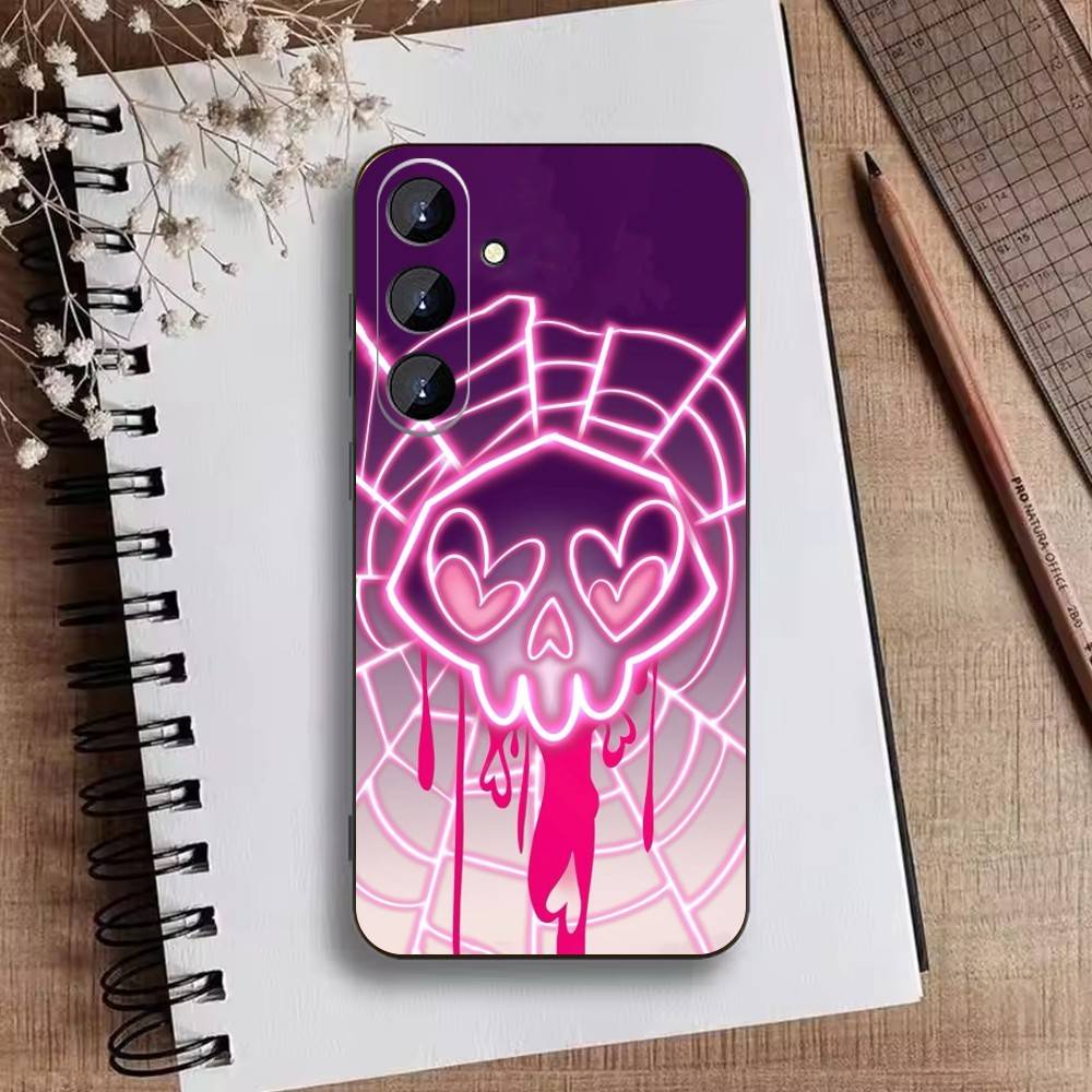 Gothic Dark Sweetheart Phone Case For Samsung Galaxy A73,21,22,32,71,53,52,51,80,5G Soft Black Cover