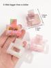 Leopard Acetate Colorful Square French Hair Claws Small Hair Clips for Girls,Back of Head Ponytail Hairpins Hair Accessories