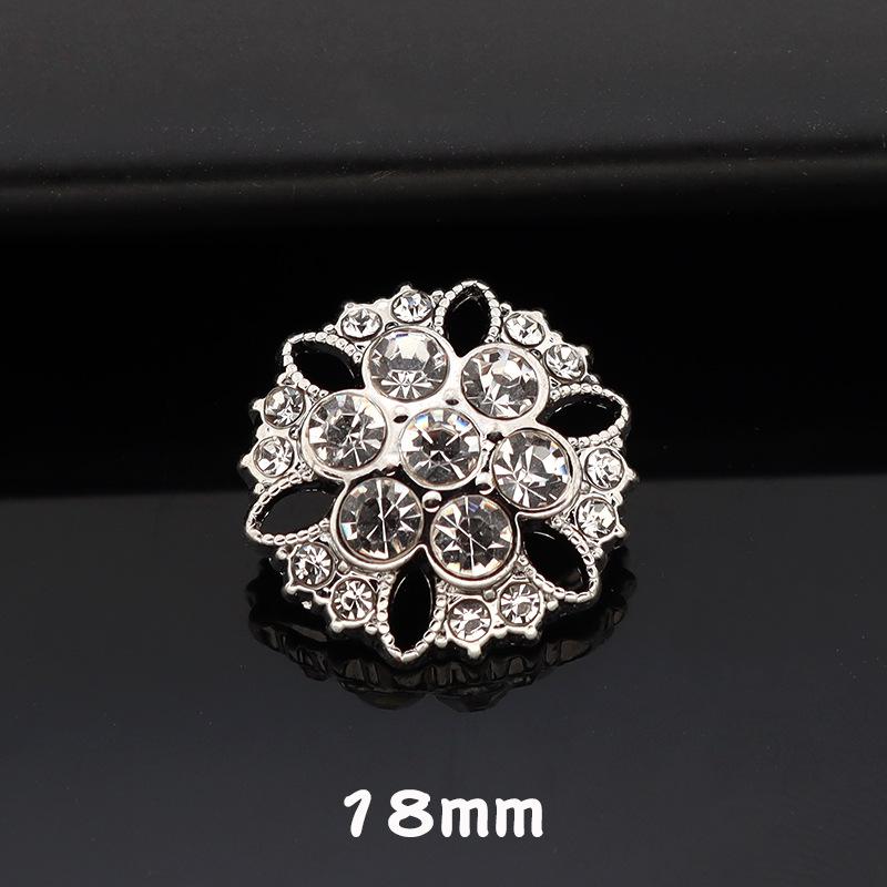 5 Stück High-End Metall Diamantenbesetzte Mantelknöpfe Kinder Pelzknöpfe Nerzknöpfe Mode Blütenblatt Strassknöpfe