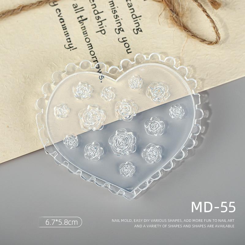 3D Silicone Nail Art Mold Reusable Fashion Versatile Camellia Bow Kawaii Butterfly Party Nail Decoration Art