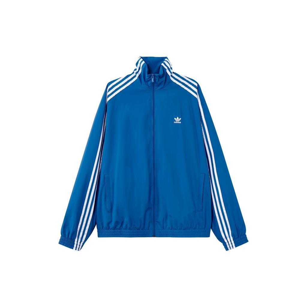 Adidas Originals Adilenium Oversized Trainingsjacke mit Colorblock-Streifen Damen Oberteile Vogelfederblau IV9337