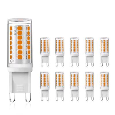 10 ks stmívatelná LED žárovka G9 bez blikání 220V 45 LED 2835SMD 4W LED lampa keramická patice světla světla pro lustry osvětlení