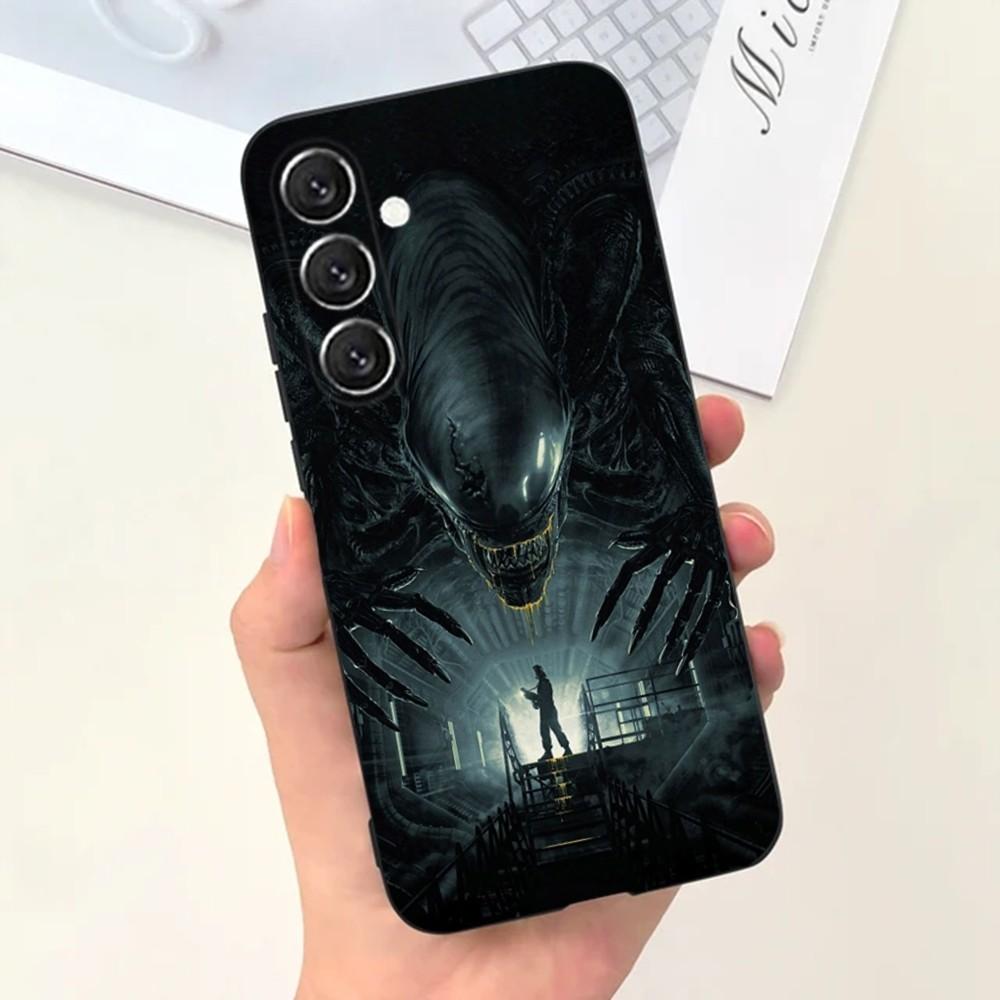 Movie A-Alien Xenomorph Phone Case For Samsung S25,S24,S21,S22,S23,S30,Ultra,S20,Plus,Fe,Lite,Note,10,9,5G Black Cover