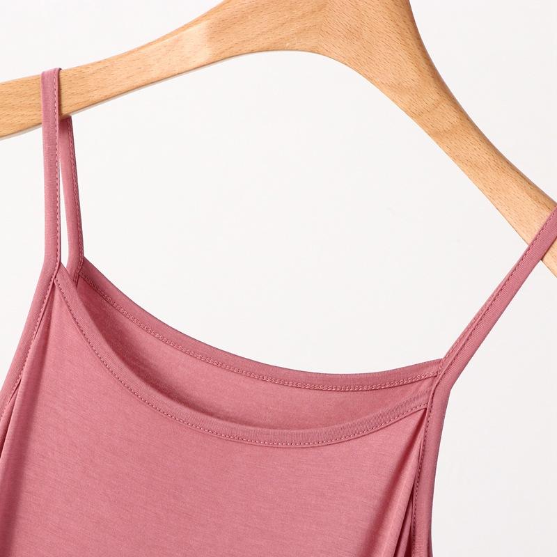 Καλοκαιρινό γυναικείο αμάνικο φόρεμα καμισόλε σε συν μέγεθος χαλαρό casual εσωτερικό μακρύ κάτω φόρεμα