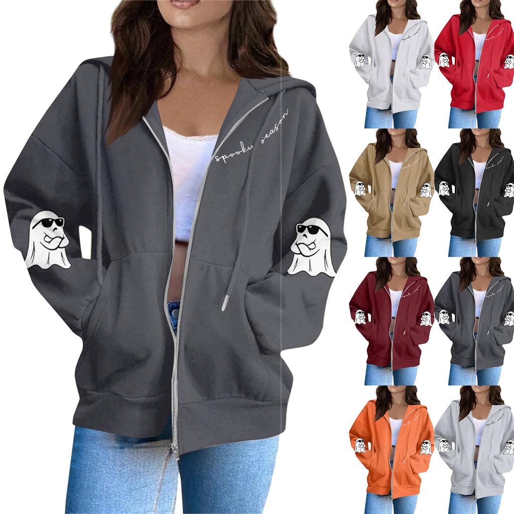 Women's Fashion Casual Long Sleeve Solid Color Hooded Sweatshirt Tops
