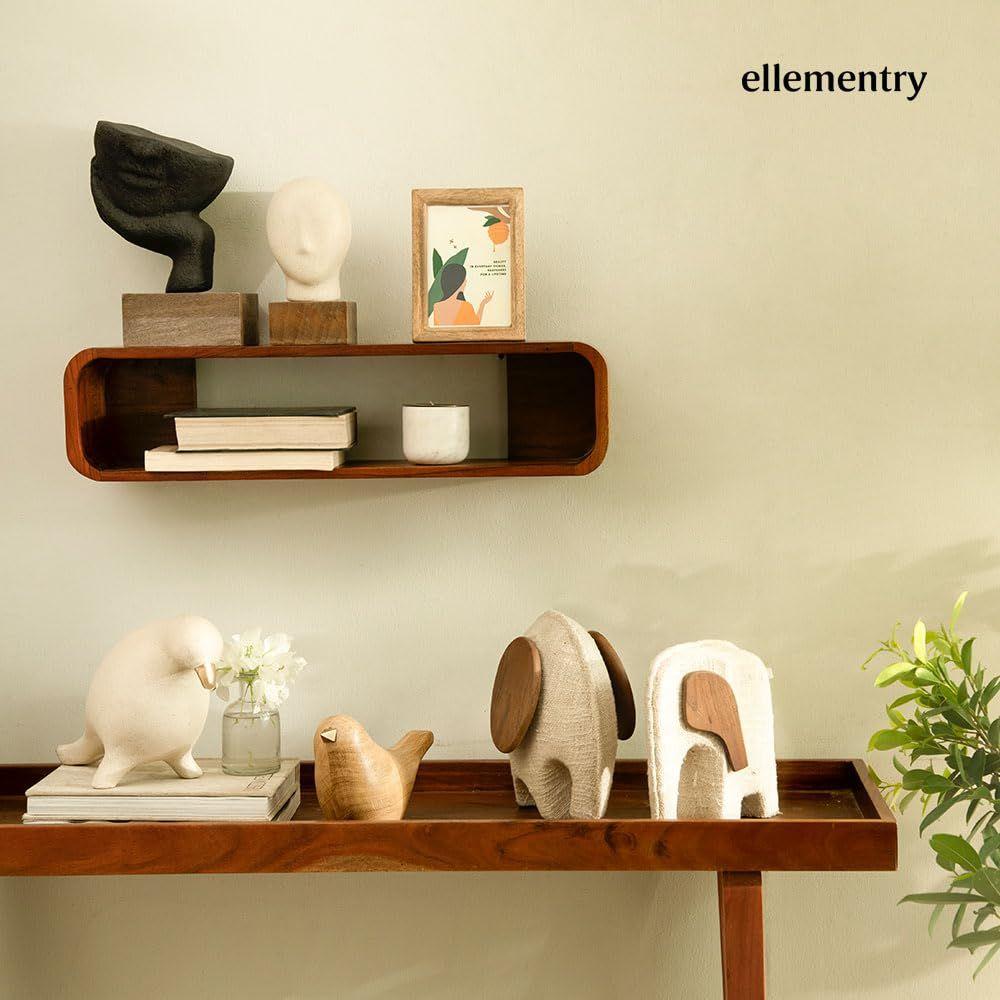 Sculptură Ecomix Față Calină 19 cm Înălțime, Piesă Decorativă pentru Casă, Figurine pentru Living & Birou, Accent Decorativ Modern Estetic pentru Măsuță,