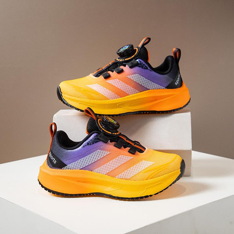 

Student boys casual soft-soled running shoes girls shoes spring 2025 new rotating button children s sports shoes 36 оранжевый