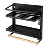 Fridge Storage Rack Cling Film Bag Hanger Multifunction Wall Hanging Condiment Kitchen