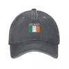 Ireland Irish Flag Vintage Baseball Cap Distressed Denim Adjustable Sun Protection Casual Hat Adult