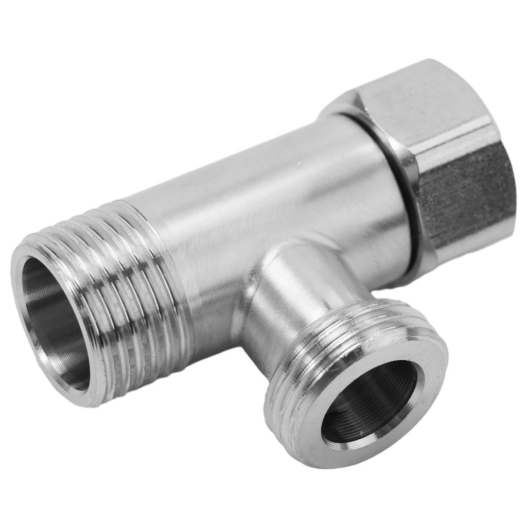 T Adapter Diverter Valve Toilet G1/2\\\\\\\\\\\\\\\" Male Thread T Shape Diverter 304 Stainless Steel G1/2 T-Valve High Quality