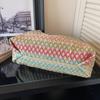 Seaside Vacation Colorful Straw Bag Women's Large Capacity Commuting Shoulder Tote Bag