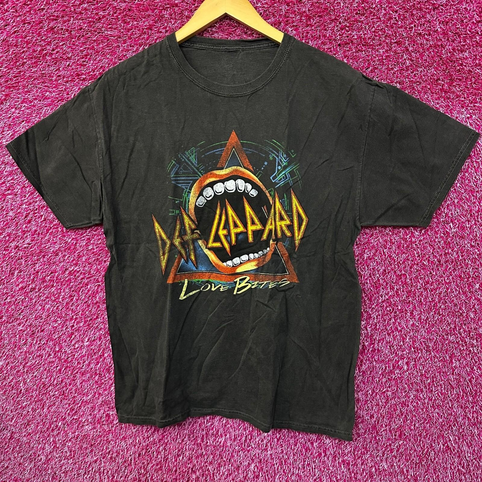 

Def Leppard Любит Укусы Минеральная стирка Рок Футболка 4XL
