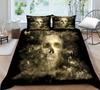 Bedding Suit 3D Skull Print Bed Cover Home Bedclothes  Fashionable Duvet Cover Sets Polyester Single Double King Size