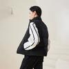 Li Ning Sports Trend Series Solid Color Loose Stand Collar Zipper Winter Versatile Casual Cold Resistant Down Vest Women vest Black AMRU124-2