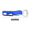 Stainless Steel Wine Opener & Knife Set with Plastic Handle - Portable Multifunctional Tool for Beer & Wine