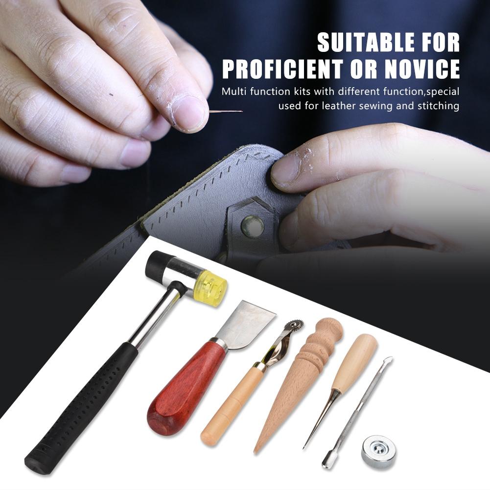 42pcs Leather Craft Tools punch Kit Stitching Working Stitching Groover Sewing Set