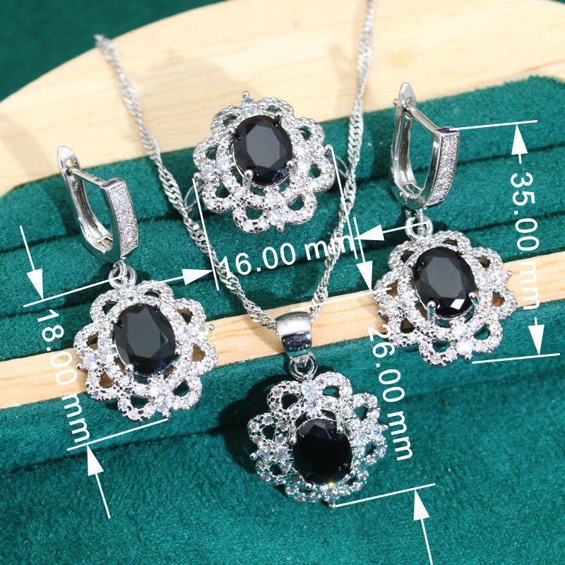 Neuer Schmuck Anti-Allergisch Zirkon Armband Halskette Ohrringe Ring Schmuckset