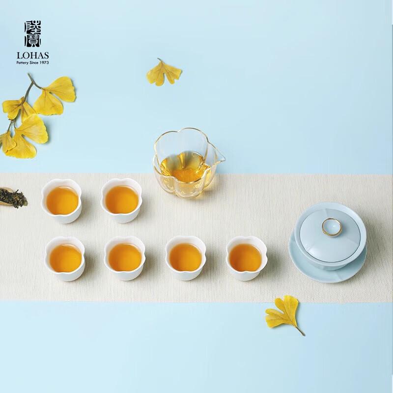 LuBao Bodhi Porcelain Gaiwan Tea Set