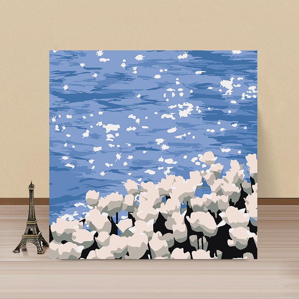 DIY Digital Oil Painting For Rose Flower Hand Painted Oil Painting Coloring by Numbers Acrylic Drawing Modern Wall Home Decor