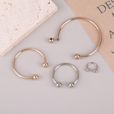 Fibbie ad anello in metallo 15-60 mm Cappuccio Bikini Chiusura Decorativa Connettore Gancio a Vite Accessori da Cucito per Abbigliamento Fai da Te