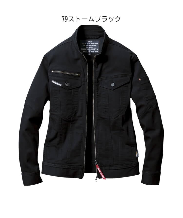 BURTLE Work Jacket (Unisex) 5001 Cordura Denim, Fall/Winter, Size L, 79 Storm Black