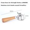 51mm 3 Ears Coffee Portafilter for Delonghi Dedica Ec680/685 Coffee Machine Stainless Steel Double Spout Coffee Handle Utensil