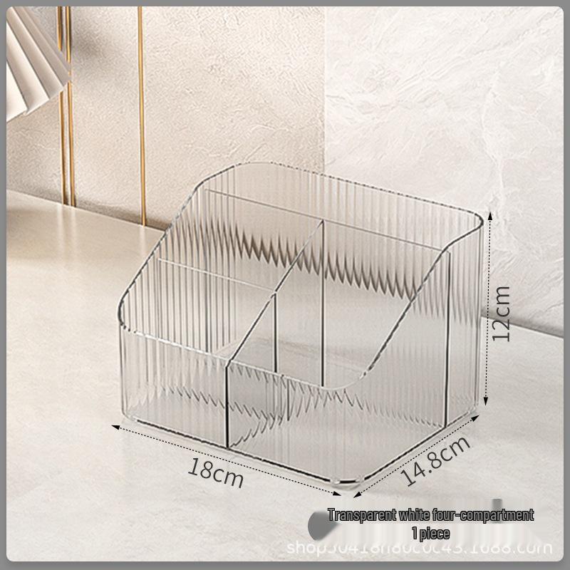 Elegant Striped Pencil Case & Large Capacity Desktop Organizer