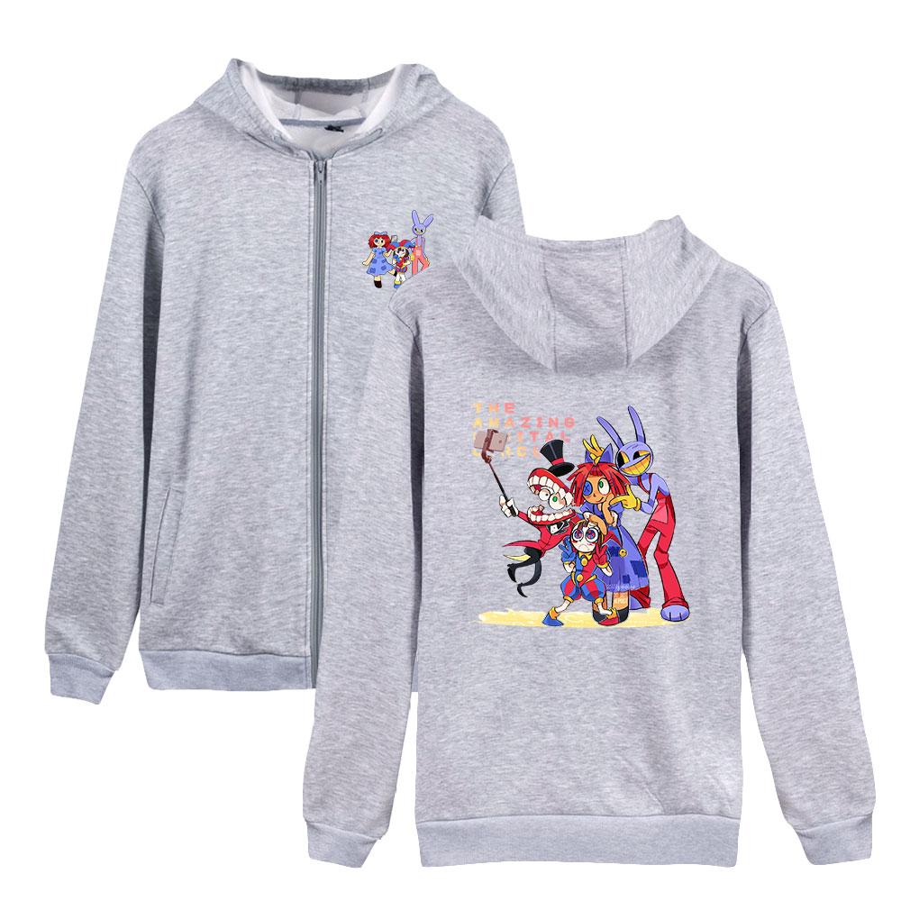 Fashion Women Men's Hoodie The Amazing Digital Circus Anime Print Comfortable Hoodie High Quality Autumn Men's Hooded Jacket Zipper Sweatshirt
