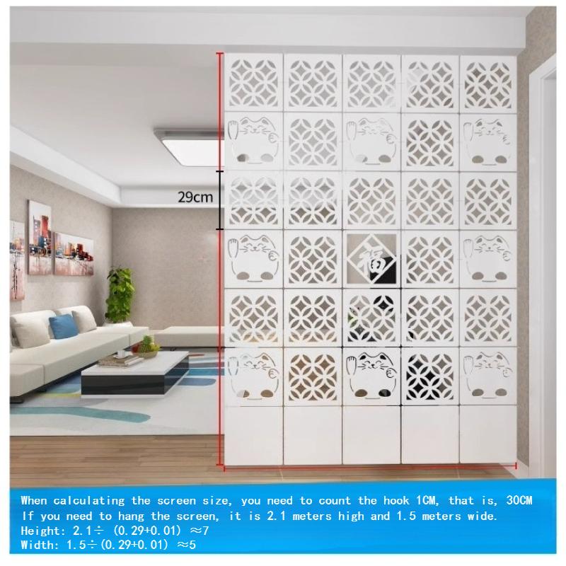 1pcs Living Room Simple Modern Carved Screen Waterproof Environmentally Friendly Material for Optimizing Layout Home Decoration