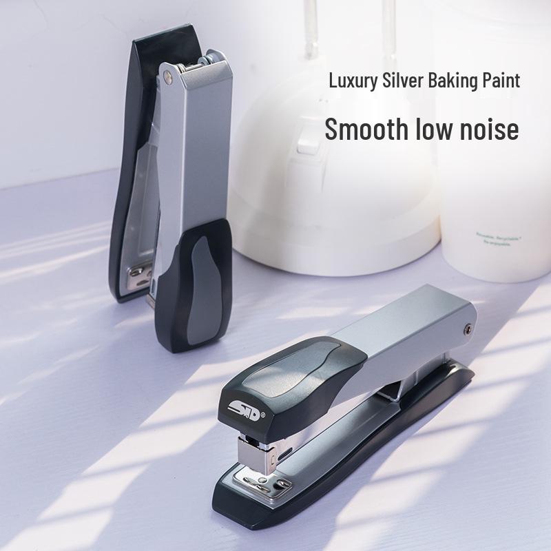 Qiwen C-12 Effort-Saving Metal Stapler, 25-Page Capacity with Extended Leverage.