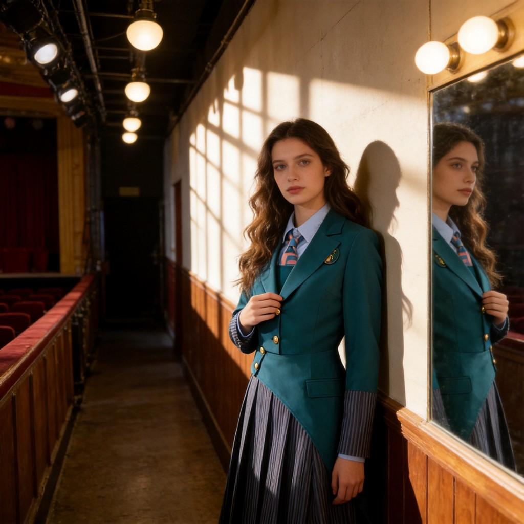 Wicked School Uniform Costume Set For Girls With Polyester Fabric For Halloween And Cosplay