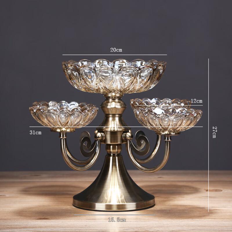 Naijiang European Crystal Glass Rotating Fruit Plate