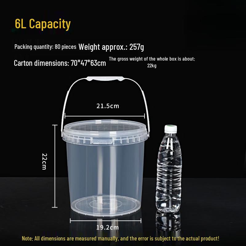 Food Grade Plastic Round Bucket with Lid