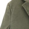 ASPESI Made In Italy Striped Pattern Tailored Jacket Khaki X White Men's Used