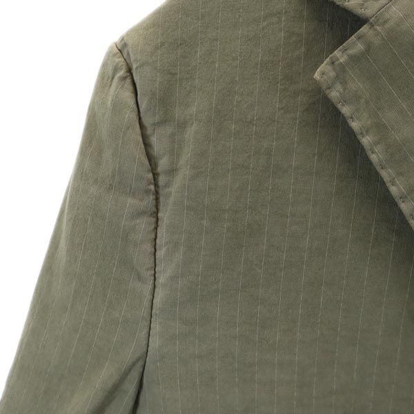 ASPESI made in Italy Striped Pattern tailored jacket Khaki x White Men's Used