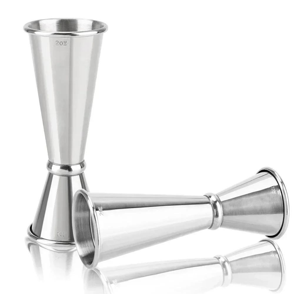1/2 STKS 30/60ml Nieuwe Dubbele Shot Roestvrij Staal Maatbeker Cocktailshaker Drank Spirituosen Maat Jigger Keuken Bar Barware Gereedschap
